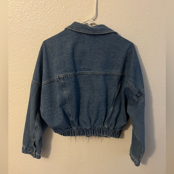 Mono B Denim Jacket Large Crop top Style Type Blue outdoor night out - Picture 8 of 13